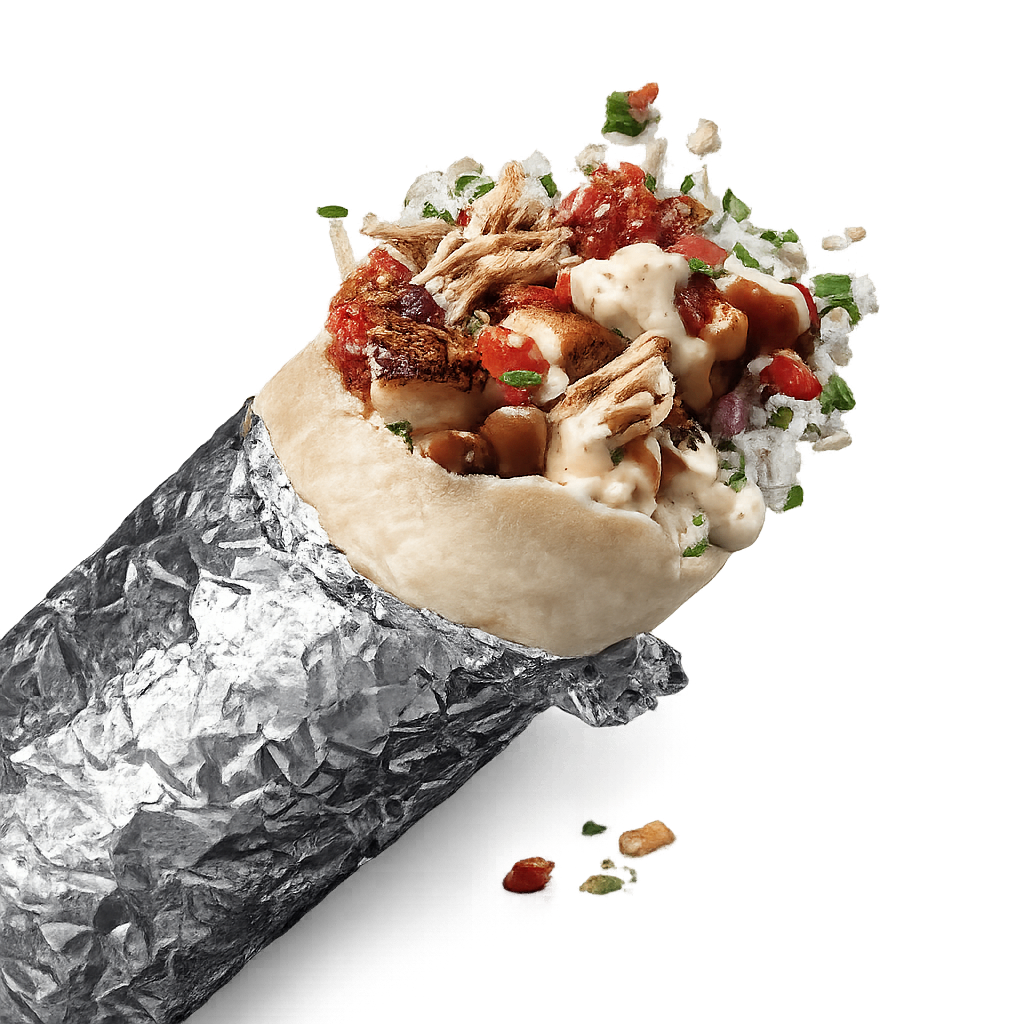 Hand-rolled beef barbacoa burrito
